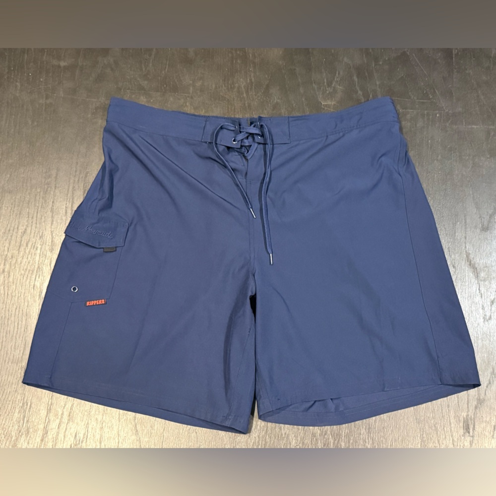 Maui Rippers Hawaii Navy 9" Plus-size Bermuda Boardshorts 3XL